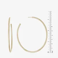 14K Gold Over Silver Round 86MM Hoop Earrings