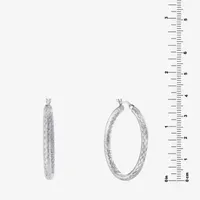 Sterling Silver 37.8mm Hoop Earrings
