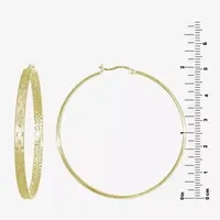 14K Gold Over Silver 50mm Hoop Earrings