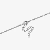 Paw Womens Sterling Silver Round Pendant Necklace