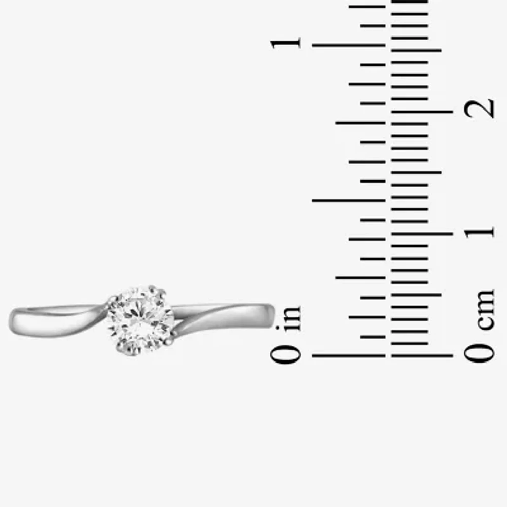 Womens 1 1/ CT. T.W. White Cubic Zirconia Sterling Silver Promise Ring