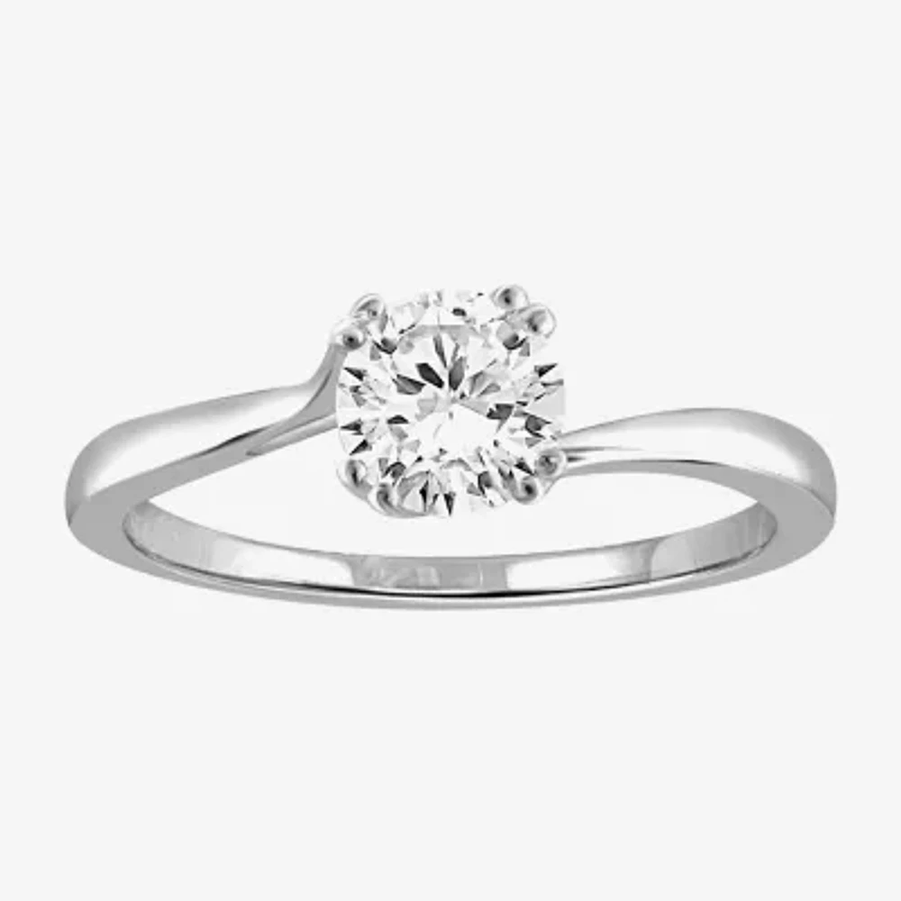 Womens 1 1/ CT. T.W. White Cubic Zirconia Sterling Silver Promise Ring