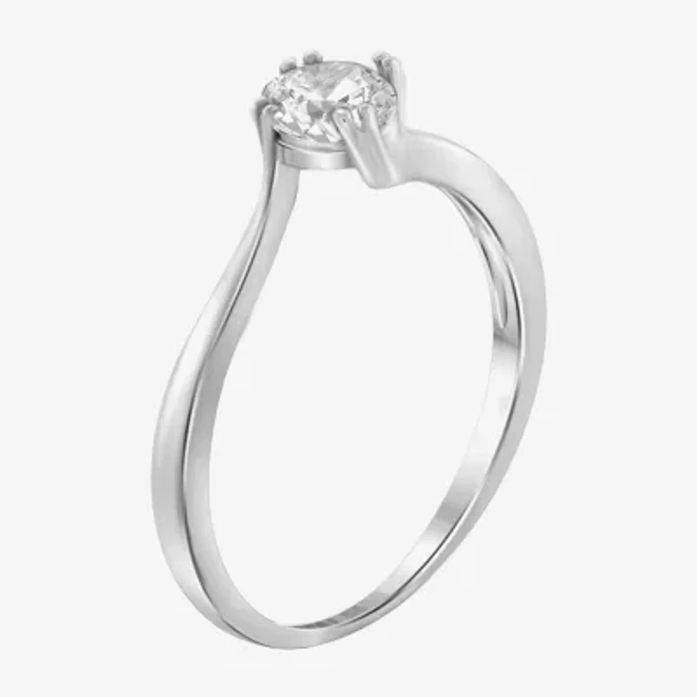 Womens 1 1/ CT. T.W. White Cubic Zirconia Sterling Silver Promise Ring