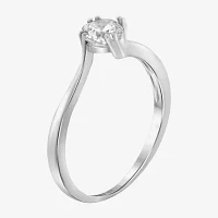 Womens 1 1/ CT. T.W. White Cubic Zirconia Sterling Silver Promise Ring