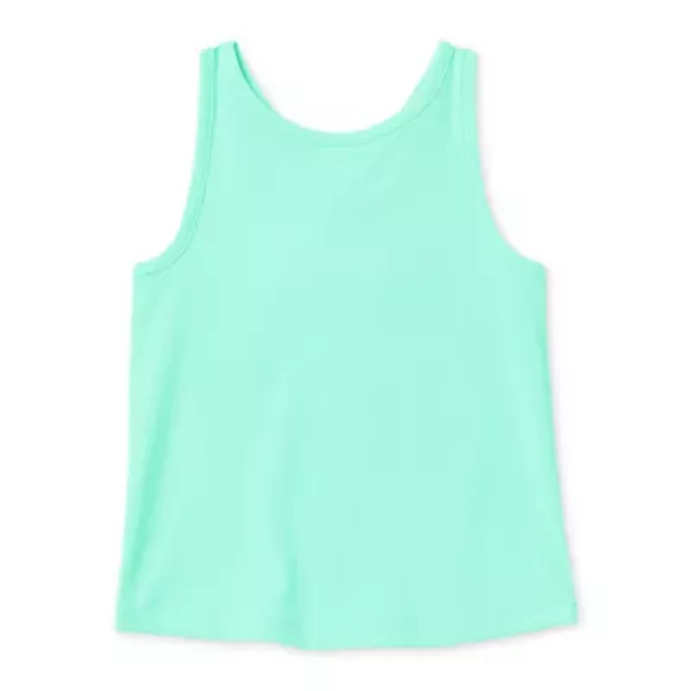 Okie Dokie Little Girls Active Round Neck Tank Top