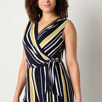 Connected Apparel Womens Sleeveless Jumpsuit