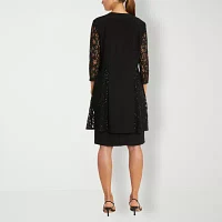 R & M Richards Sequin Lace Womens Jacket Dress