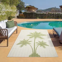 Catherine Palm Trees Indoor Outdoor Rectangular Area Rug