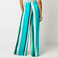 Worthington Womens Mid Rise Wide Leg Pant