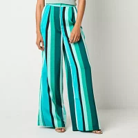 Worthington Womens Mid Rise Wide Leg Pant