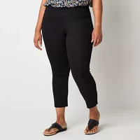 St. John's Bay-Plus Womens Ankle Pull-On Pants