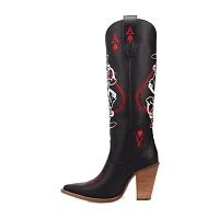 Dingo Womens Ace Of Spades Stacked Heel Cowboy Boots
