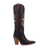 Dingo Womens Ace Of Spades Stacked Heel Cowboy Boots