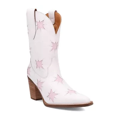 Dingo Womens Starburst Block Heel Cowboy Boots