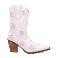 Dingo Womens Starburst Block Heel Cowboy Boots