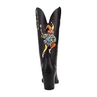 Dingo Womens Joker Block Heel Cowboy Boots