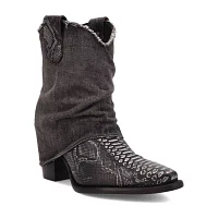 Dingo Womens Denim Dream Block Heel Cowboy Boots