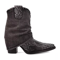 Dingo Womens Denim Dream Block Heel Cowboy Boots