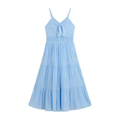 Byer California Big Girls Sleeveless Dots Maxi Dress