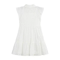 Byer California Big Girls Short Sleeve Flutter Shirt Dress