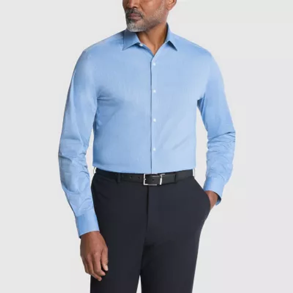 Van Heusen Ultra Wrinkle Free Mens Slim Fit Stretch Fabric Long Sleeve Dress Shirt
