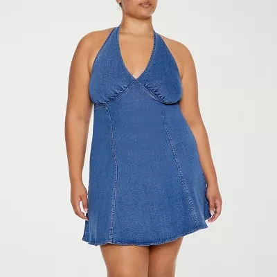 Forever 21 Womens Sleeveless Fit + Flare Dress Juniors Plus