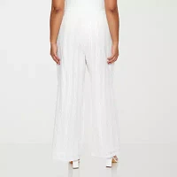 Forever 21 Womens Wide Leg Drawstring Pants - Juniors Plus