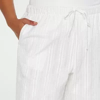 Forever 21 Womens Wide Leg Drawstring Pants - Juniors Plus