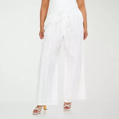 Forever 21 Womens Wide Leg Drawstring Pants - Juniors Plus