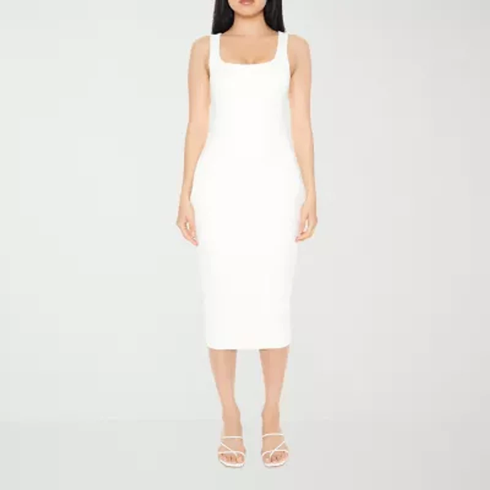 Forever 21 Womens Sleeveless Midi Bodycon Dress Juniors