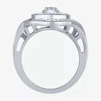 (G/S12) Womens 2 CT. T.W. Lab Grown White Diamond 10K Gold Marquise Cluster Cocktail Ring