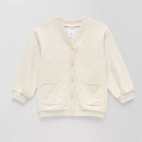 Okie Dokie Toddler & Little Girls Crew Neck Long Sleeve Cardigan