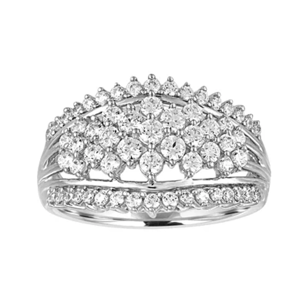 1 CT.T.W. Natural Diamond 14K White Gold Ring