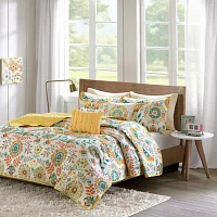 Intelligent Design Mona Quilt Set With Throw Pillows