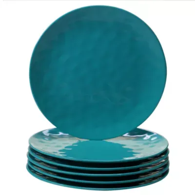 Certified International Teal 6-pc. Melamine Dinner Plate