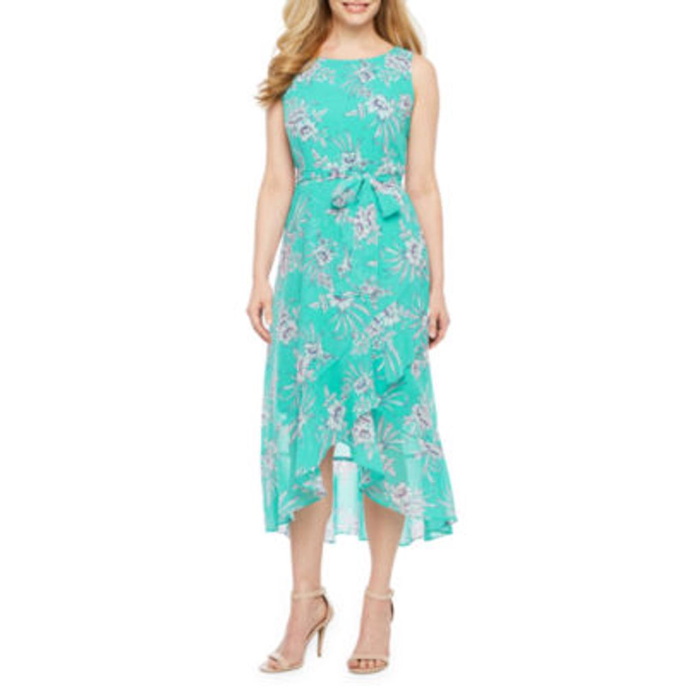 Studio 1 Petite Sleeveless Floral Midi Fit + Flare Dress | Plaza Las  Americas