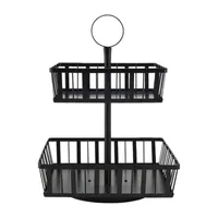 Gourmet Basics by Mikasa Rotating 2-Tier Stripe Basket