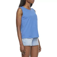 a.n.a Womens Round Neck Sleeveless Tank Top