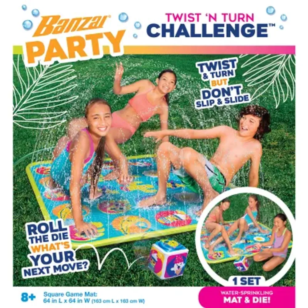 Banzai Twist N Turn Challenge Sprinkler Game - Outdoor Toy