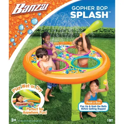 Banzai Gopher Bop Splash Sprinker - Play Wet Or Dry 7-pc. Pool Toys