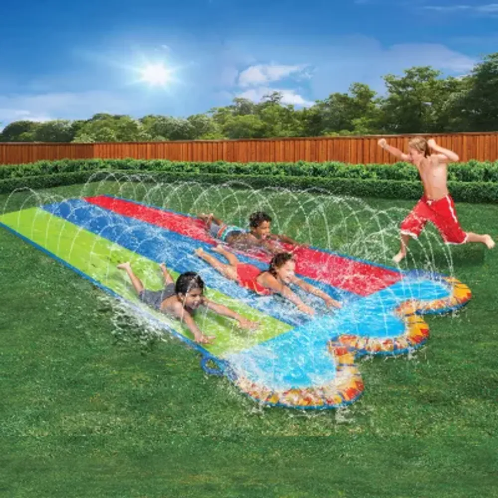 Banzai Kids Triple Racer Water Slide- 16 Feet Long Water Slides