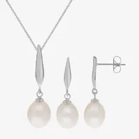 pc. Cultured Freshwater Pearl Sterling Silver Jewelry Set