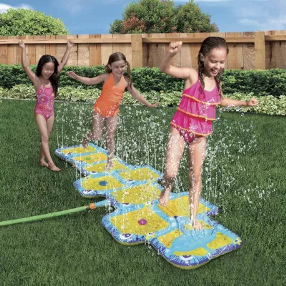 Banzai Aqua Blast Hopscotch Sprinkler Game W/ No-Slip Surface Pool Toys