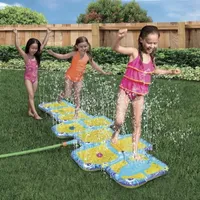 Banzai Aqua Blast Hopscotch Sprinkler Game W/ No-Slip Surface Pool Toys