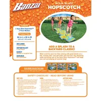 Banzai Aqua Blast Hopscotch Sprinkler Game W/ No-Slip Surface Pool Toy