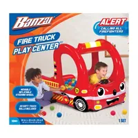 Banzai Rescue Fire Truck Play Center Inflatable Ball Pit (Includes 20 Balls)