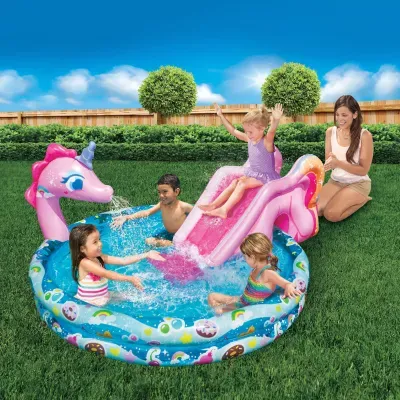 Banzai Spray N Splash 60 Unicorn Pool Kiddie Pool
