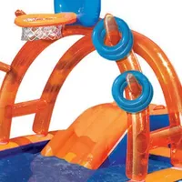 Banzai Wild Waves Water Park W/ Sprinkling Arch Basketball Hoop Ring Toss Game Pool Toy