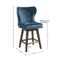 Madison Park Irvine Dining Room Collection Counter Height Swivel Bar Stool