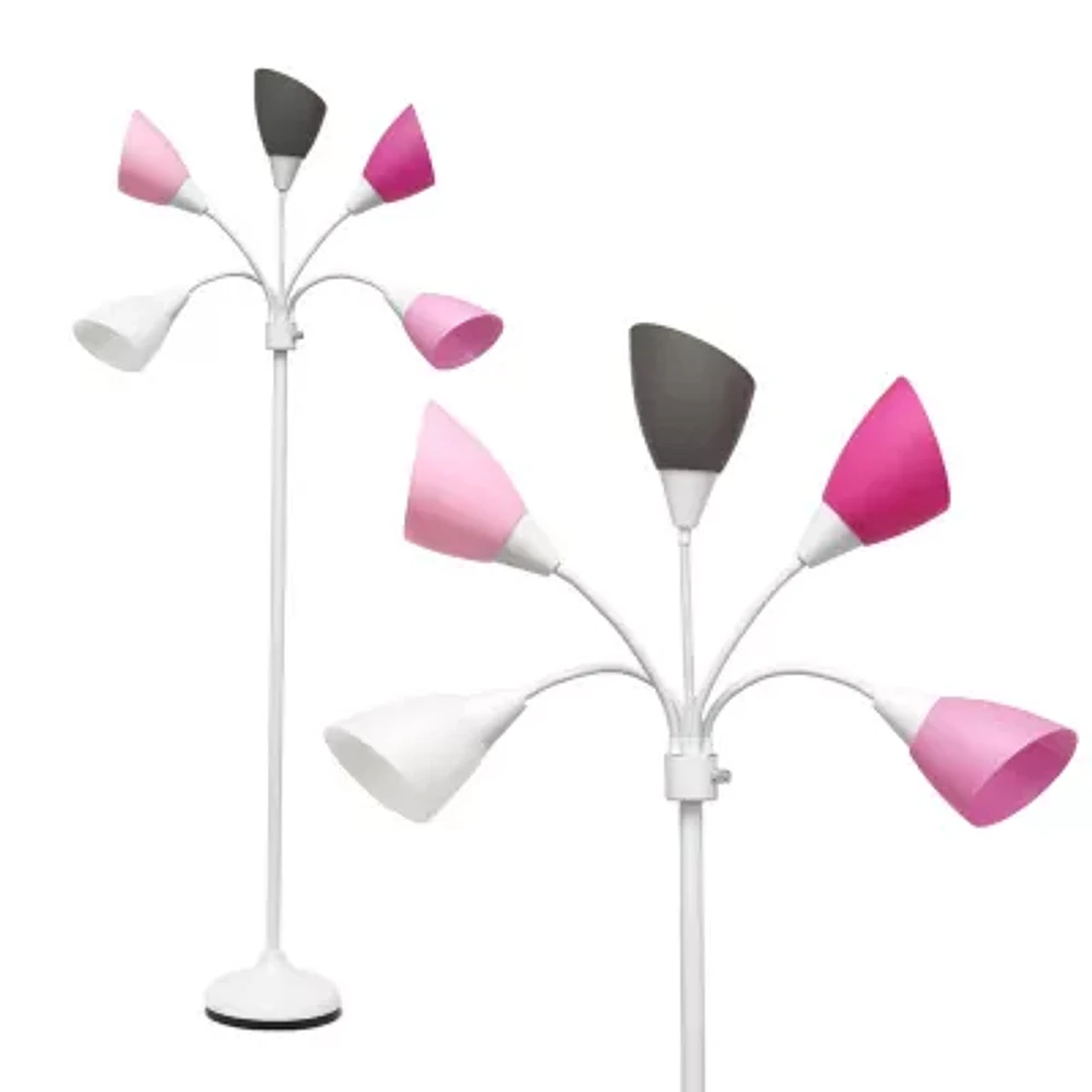 All the Rages 5-Light Adjustable Gooseneck Floor Lamp